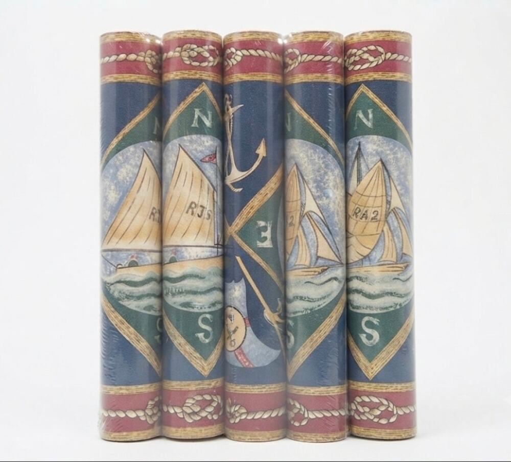 Vintage Nautical Sailboats Wallpaper Border Lot of 5